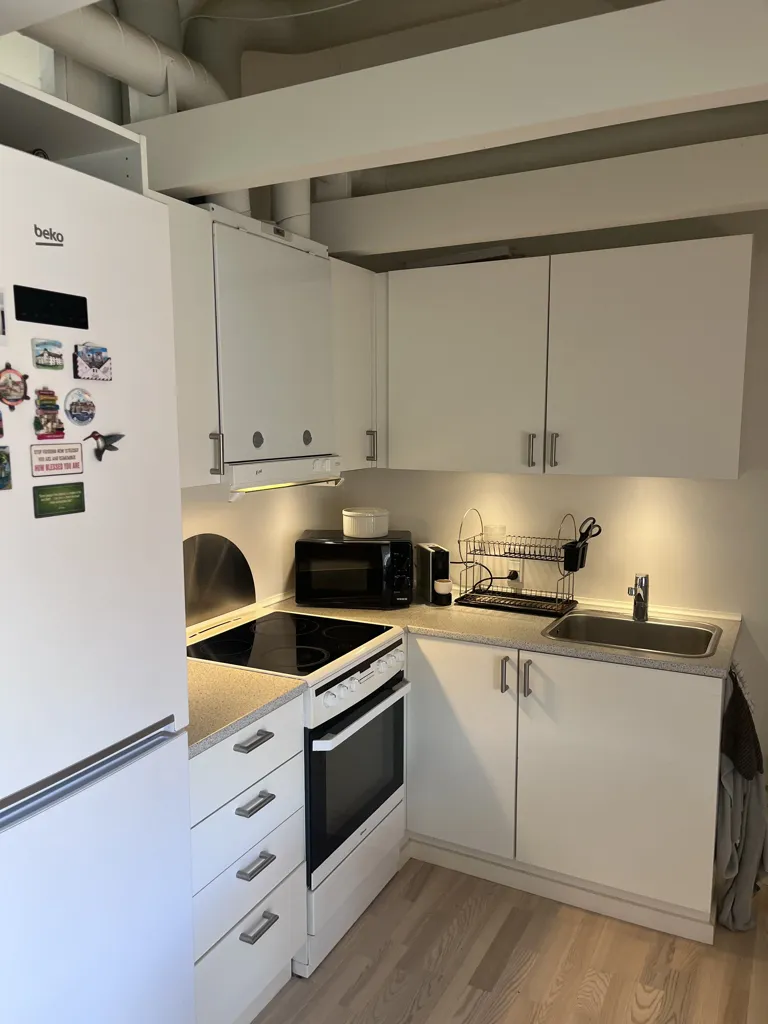 Cuisine - Modern Flat with French Balcony in Viby