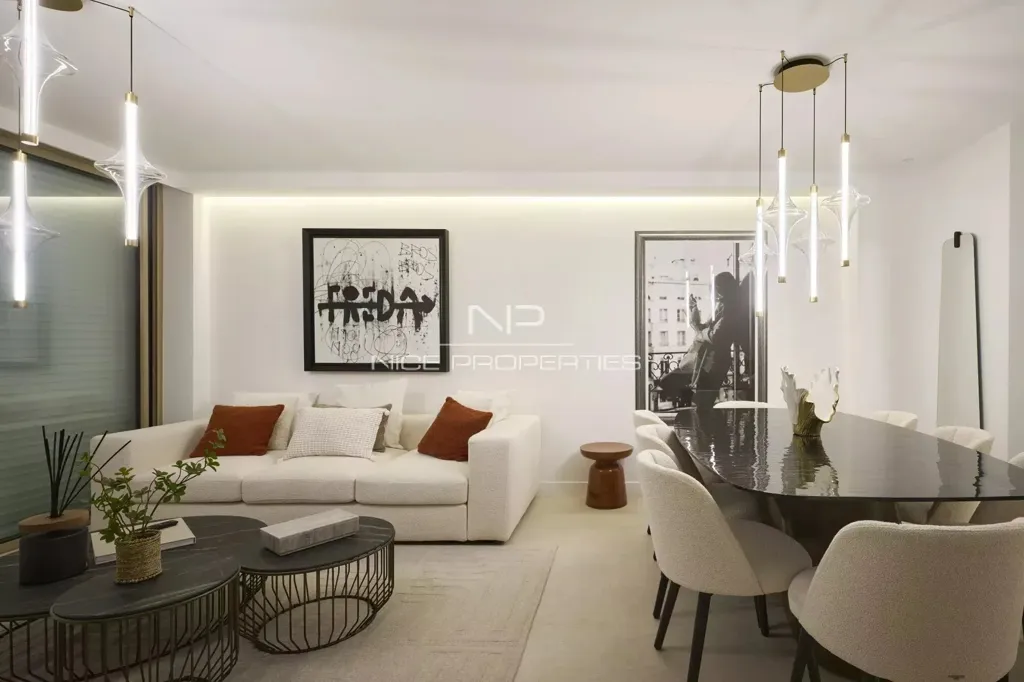 Séjour - Appartement avec Vue Mer et Terrasse à Cannes
