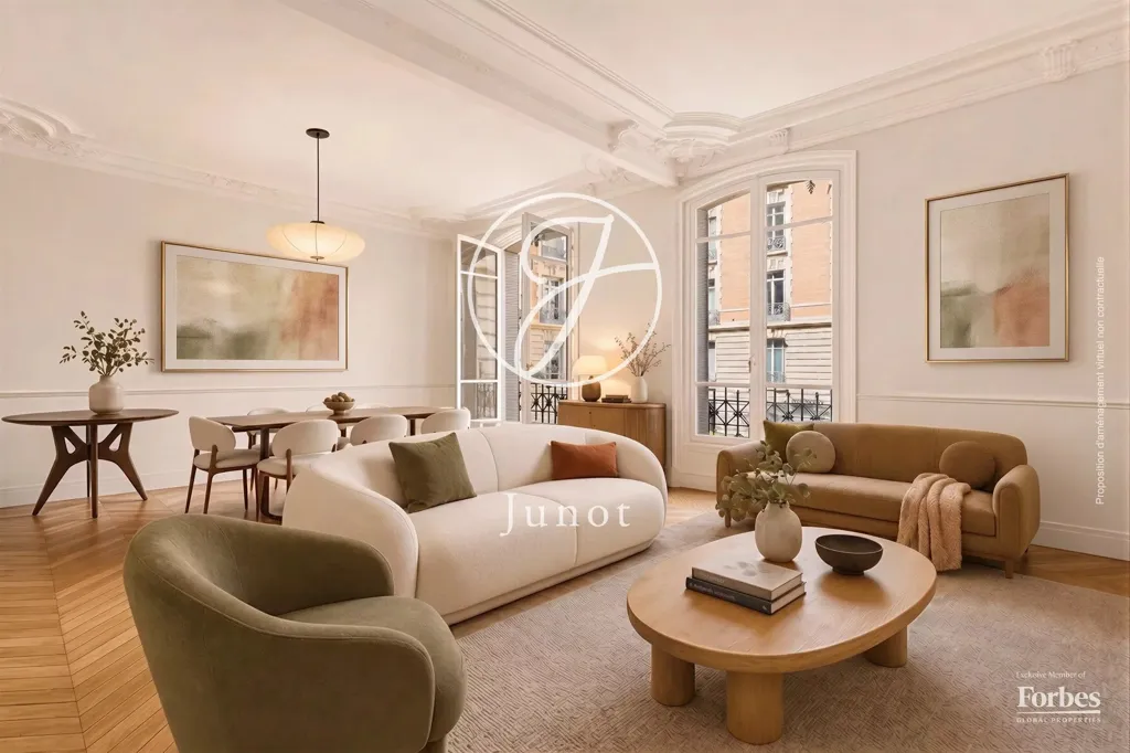 Séjour - Appartement avec Cheminée et Jardin à Paris 9ème