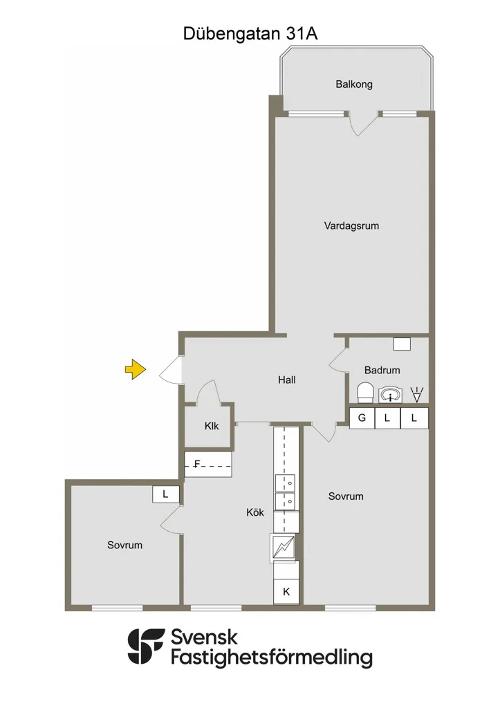 Plaan - Apartment with West-Facing Balcony in Kiruna
