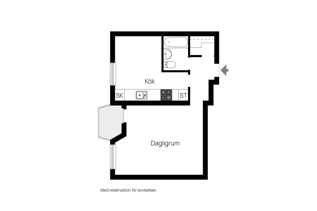 Plan - 1st Floor Apartment with Balcony in Sjöbo