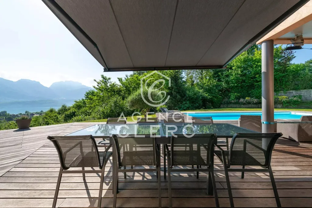 Terrasse - Propriété Contemporaine avec Vue Lac à Sevrier