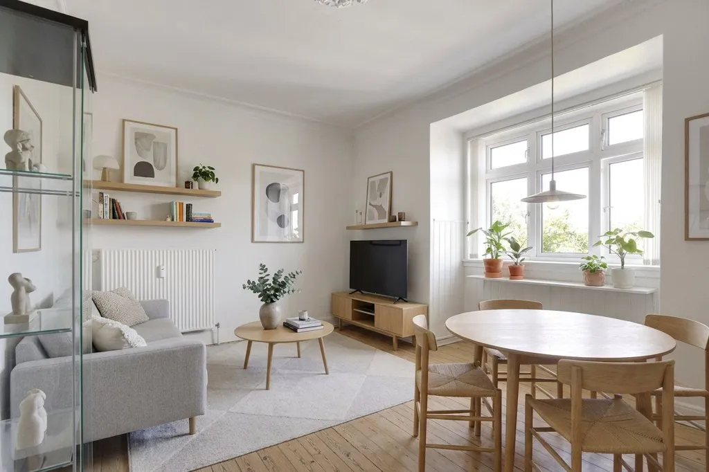 Soggiorno - Classic 2-Bedroom Apartment with Bay Window in Denmark