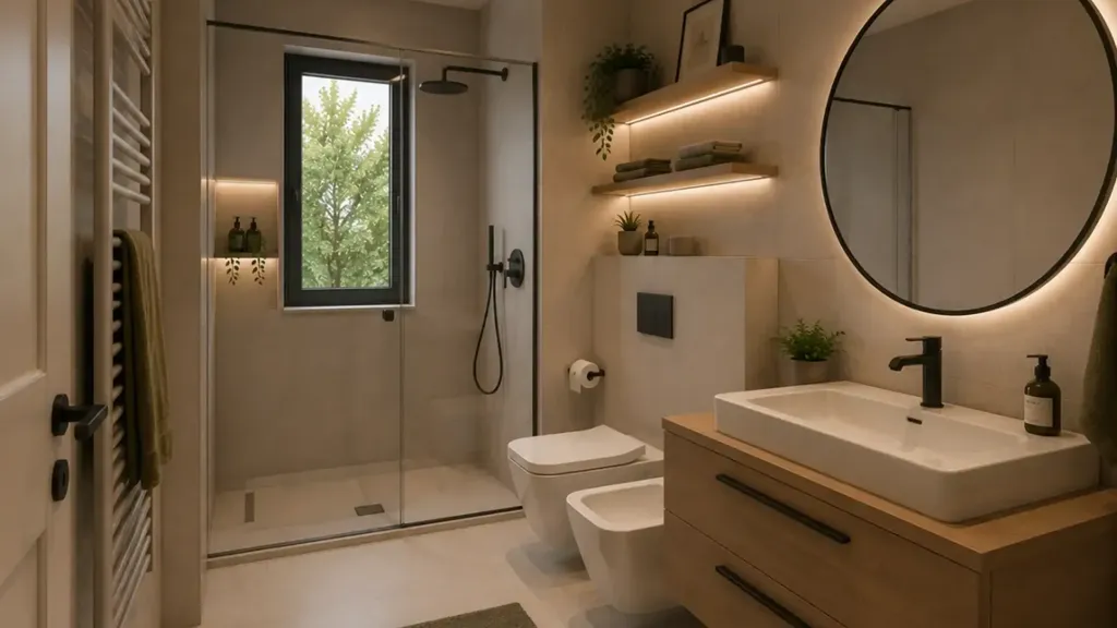 Salles de bain - Modern Villa with Private Garden in Zero Branco