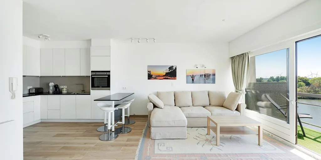 Séjour - Studio avec Vue Panoramique à Duinbergen