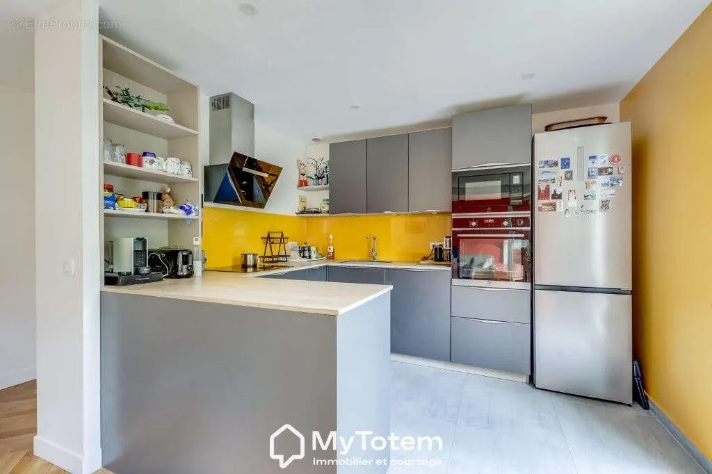 Köök - Duplex with Garden on Île Saint-Germain