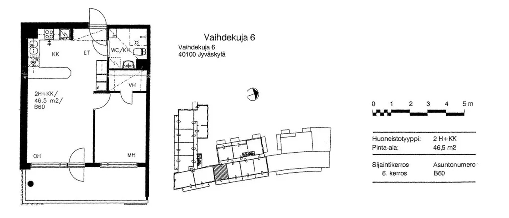 Planimetria - Apartment with Balcony in Jyväskylä Centre