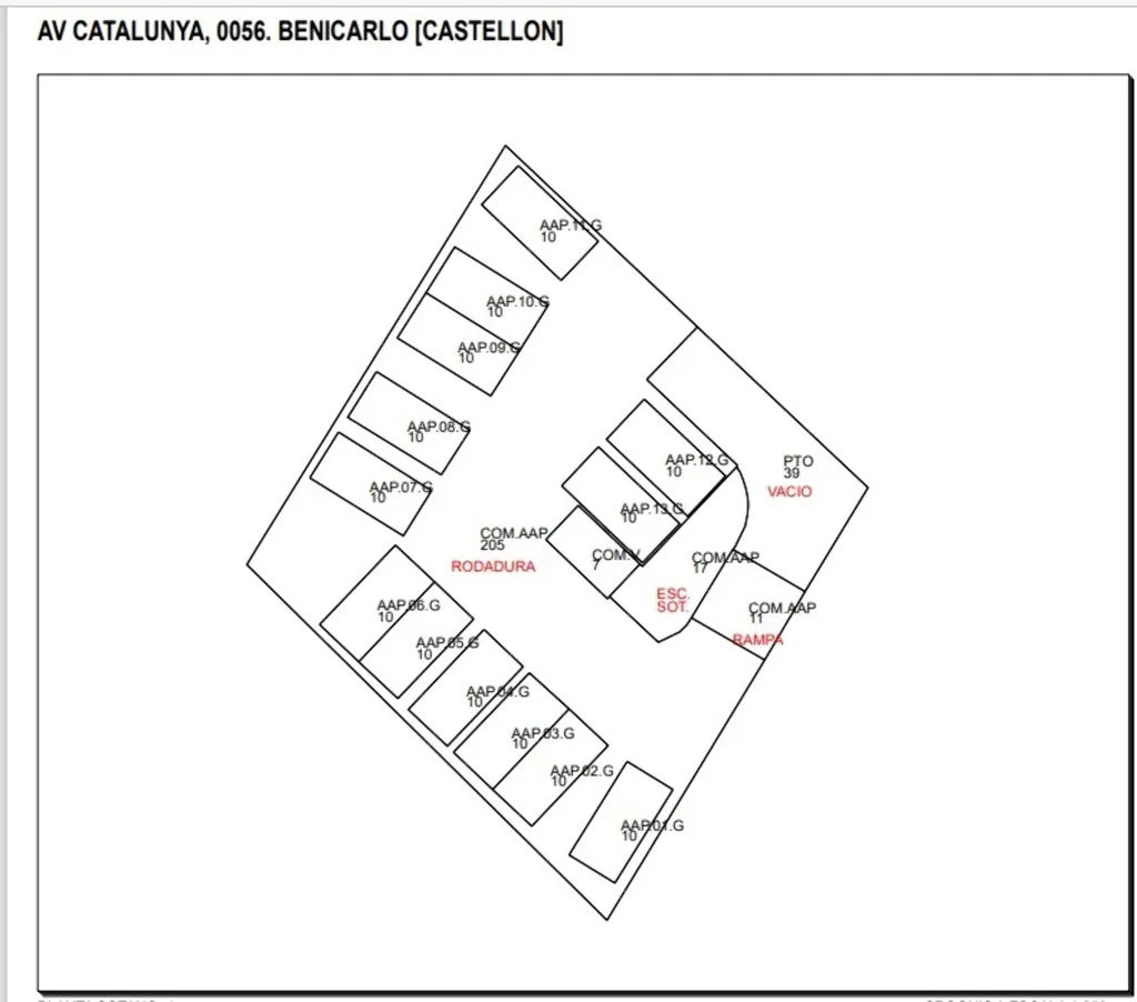 Floor Plan - Garage with Parking in Benicarló, Castellón