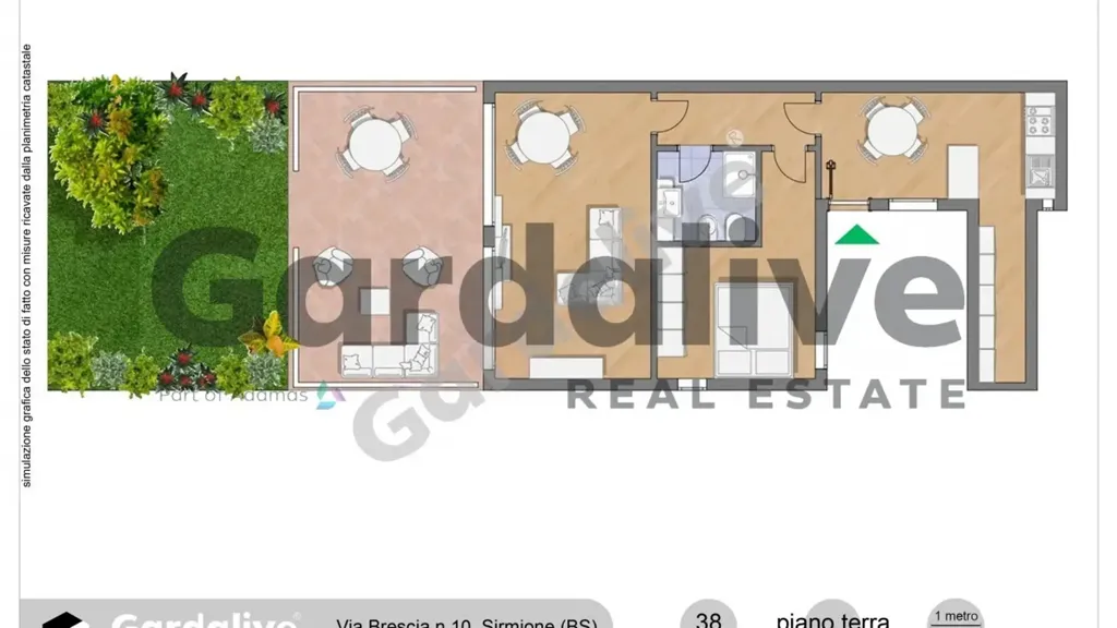 Plaan - Lakefront Bilocale with Garden in Sirmione