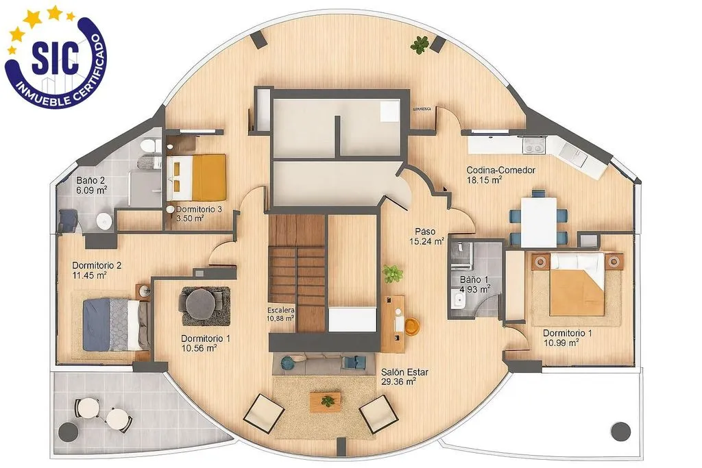 Plan - Luxury Penthouse with Sea View in Calpe