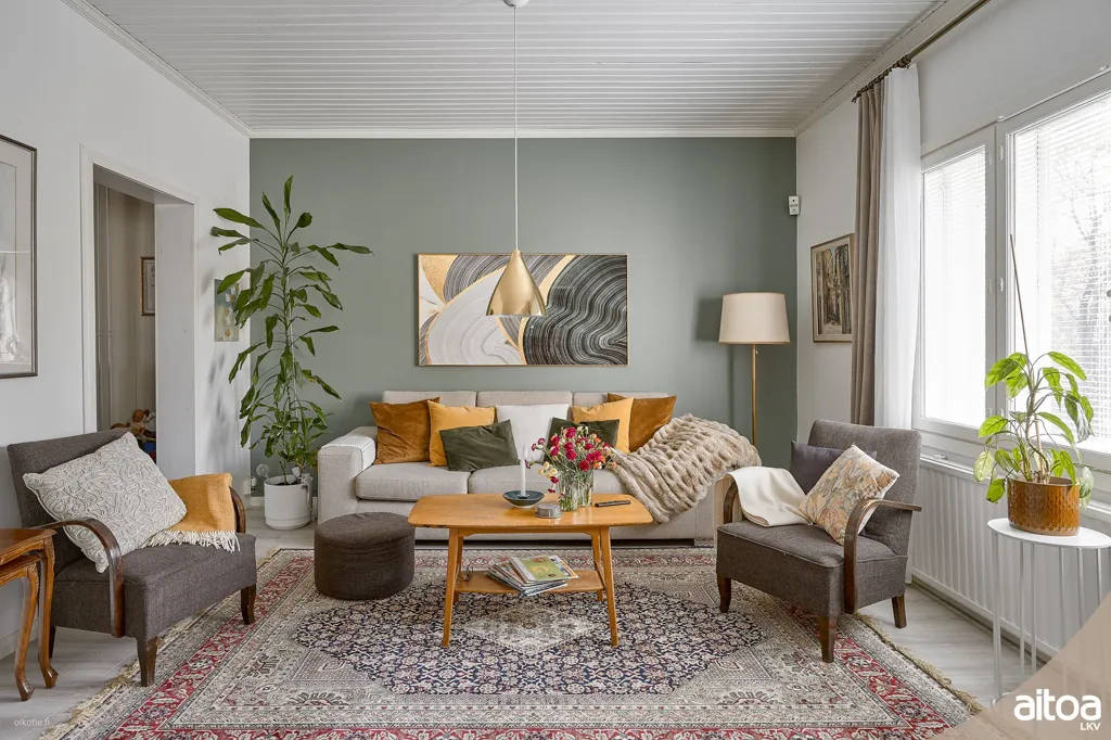 Séjour - Renovated House with Sauna in Helsinki