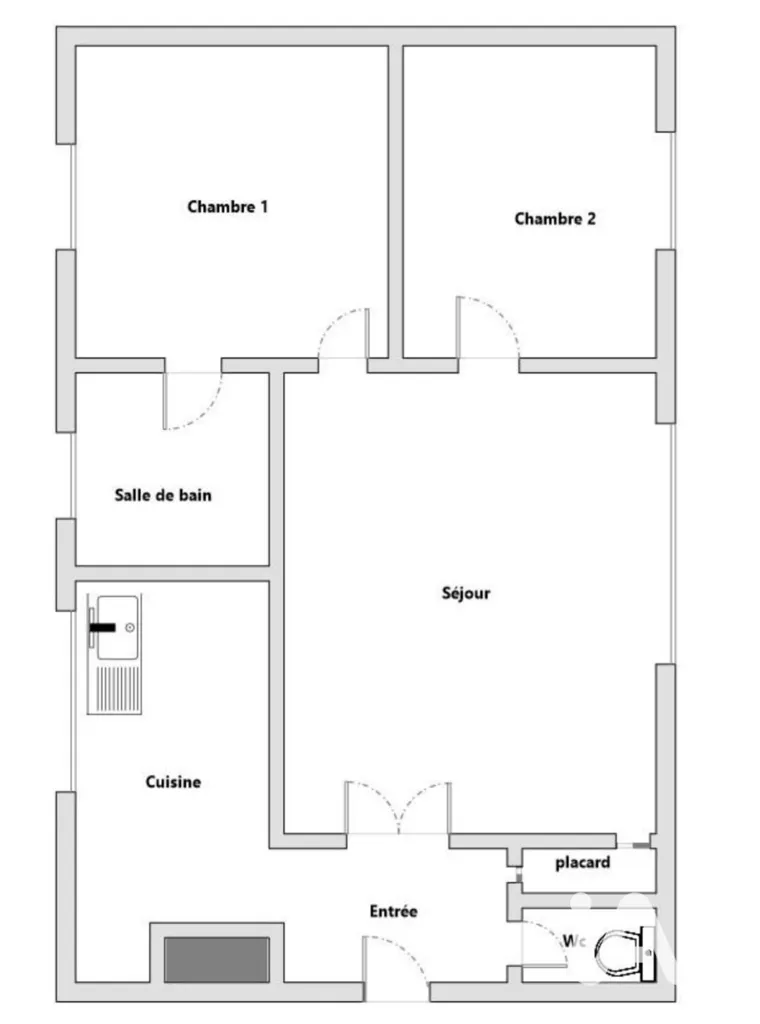 Plaan - 3-Piece Flat with Renovation Potential in Leclerc Avenue