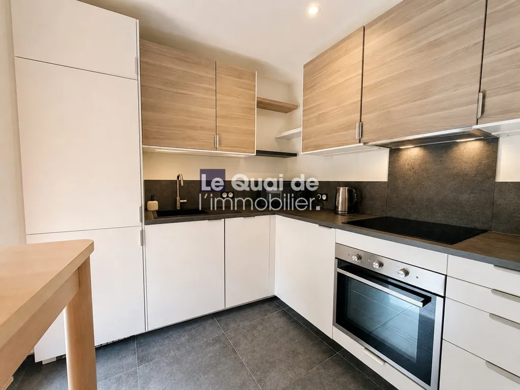 Köök - Refurbished Studio with Balcony in Pontcharra