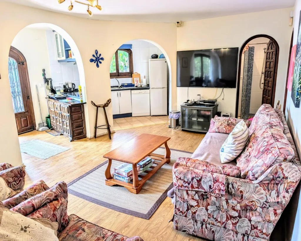 Living Room - Traditional Villa with Sea View in Benimeit, Moraira