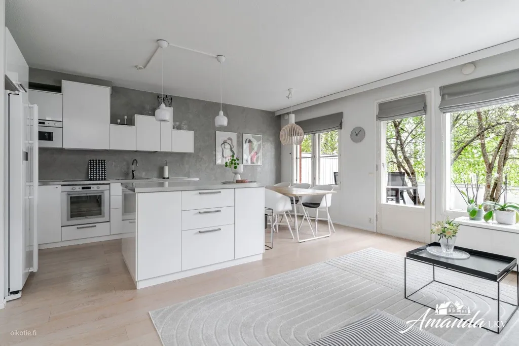 Köök - Modernised Apartment with Sauna in Liedon Vierumäki
