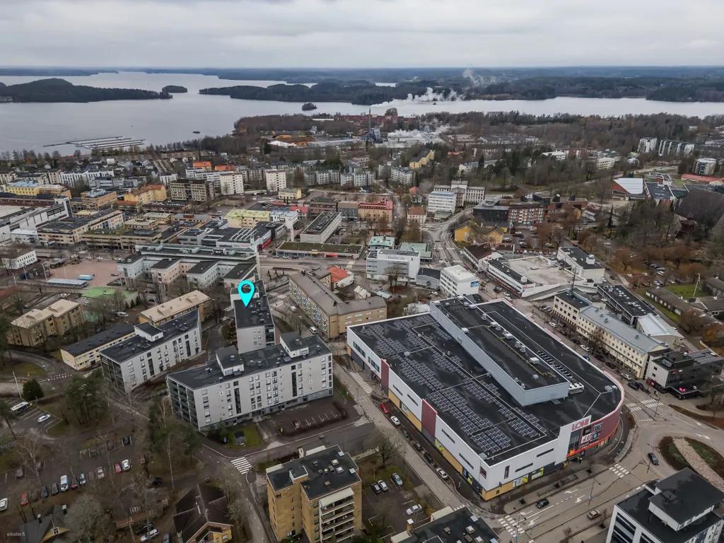 Vue aérienne - Compact Apartment with Glazed Balcony in Lohja Centre