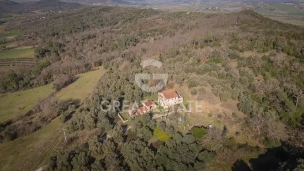 Vue aérienne - Historic Casale with Panoramic Views in Piegaro