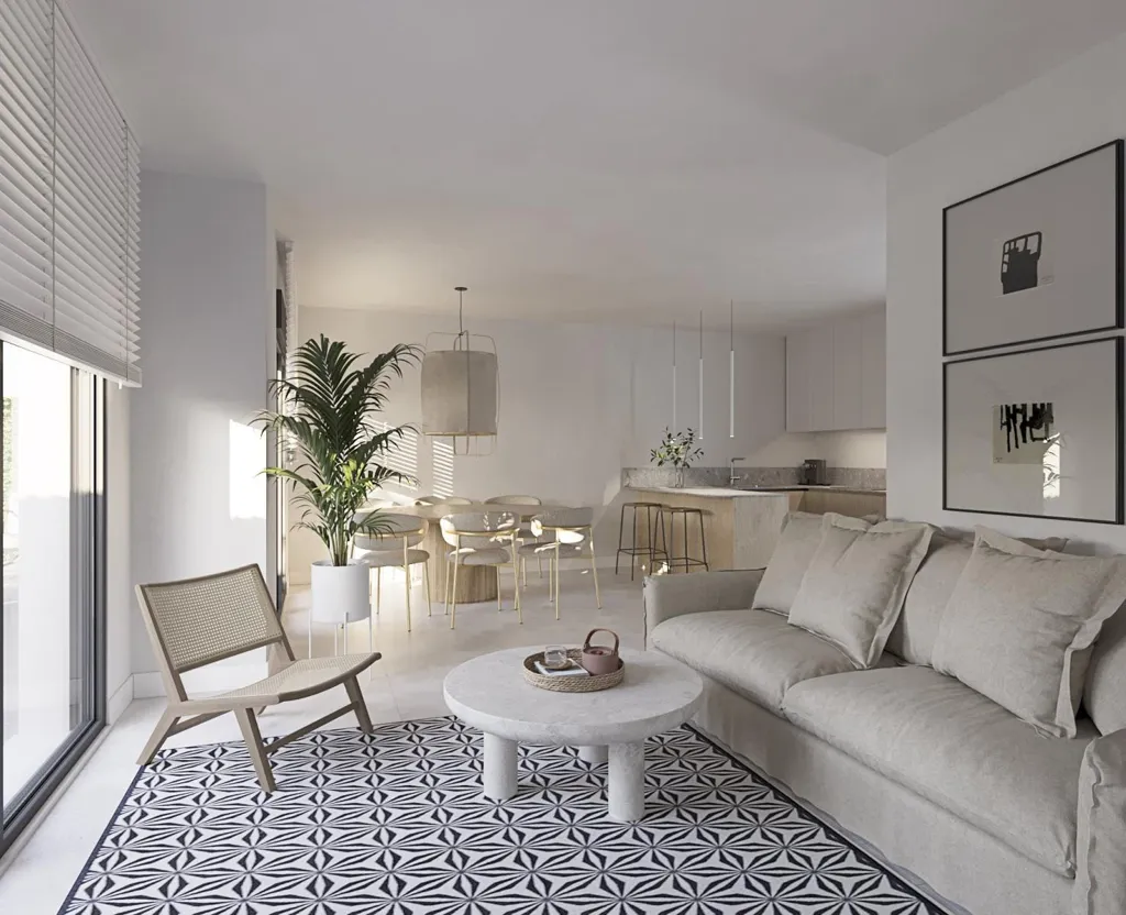 Soggiorno - Ground Floor Apartment with Sea View in Casares