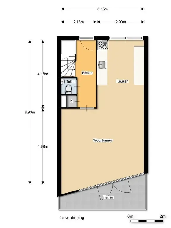 Planimetria - Maisonette with Terrace in Westerpark, Amsterdam
