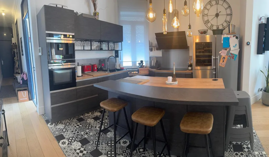 Cuisine - Appartement de Luxe avec Jardin à Lille