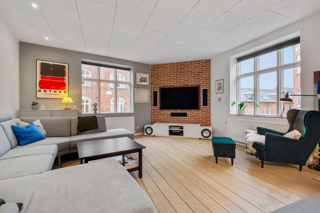 Séjour - Renovated New York Style Apartment in Esbjerg Centre