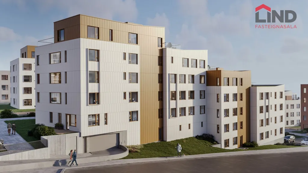 Apartment with Balcony and Elevator in Garðabær