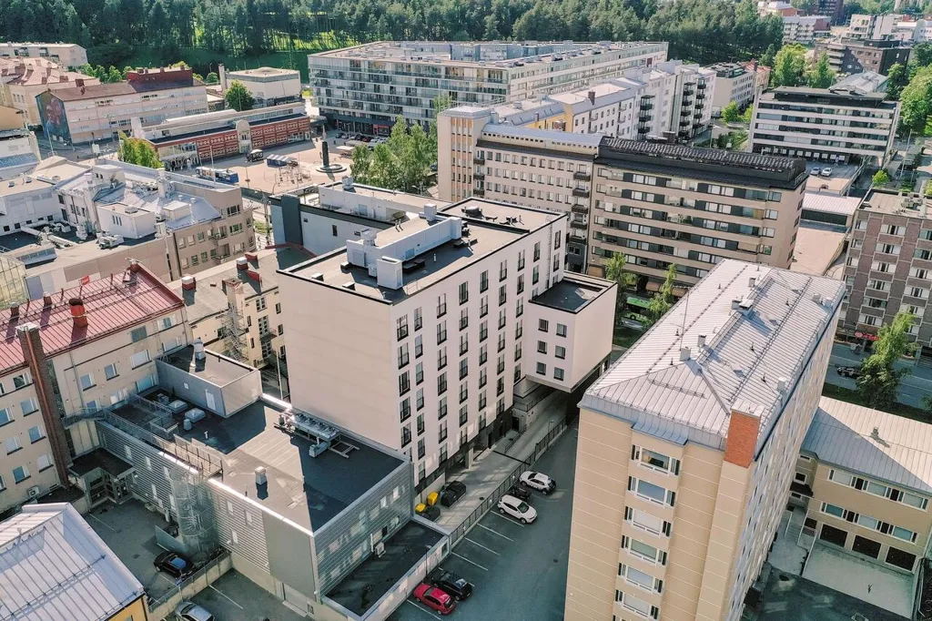 Aerial - Compact One-Bedroom Flat with Balcony in Jyväskylä Centre