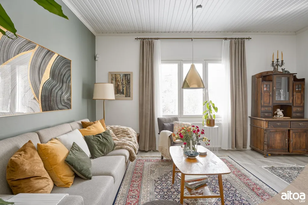 Séjour - Renovated House with Sauna in Helsinki