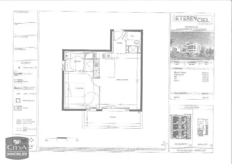 Floor Plan - 2-Bedroom Apartment with Balcony in Lormont