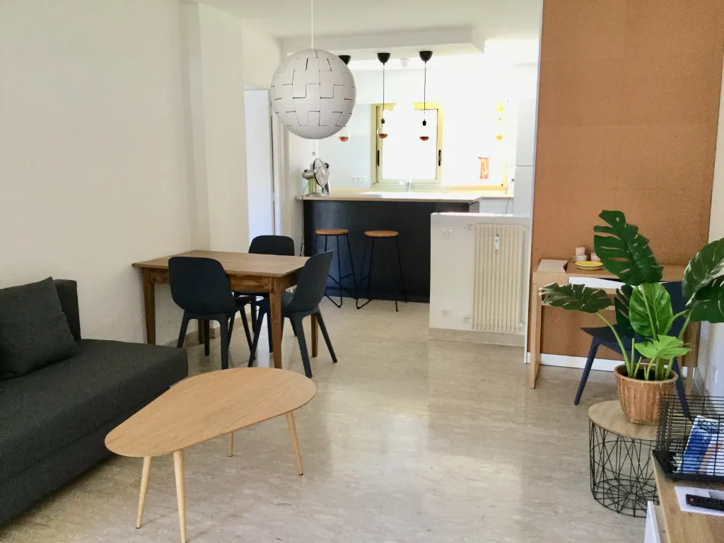 Séjour - Appartement Meublé avec 2 Terrasses à Cannes Centre