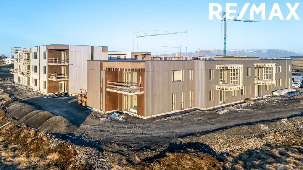 Vue aérienne - 5-Bed Apartment with Balcony in Álftanes