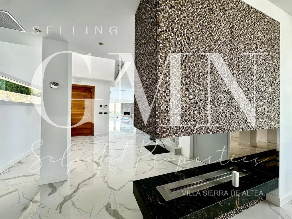Living Room - Luxury Villa with Sea View in Altea