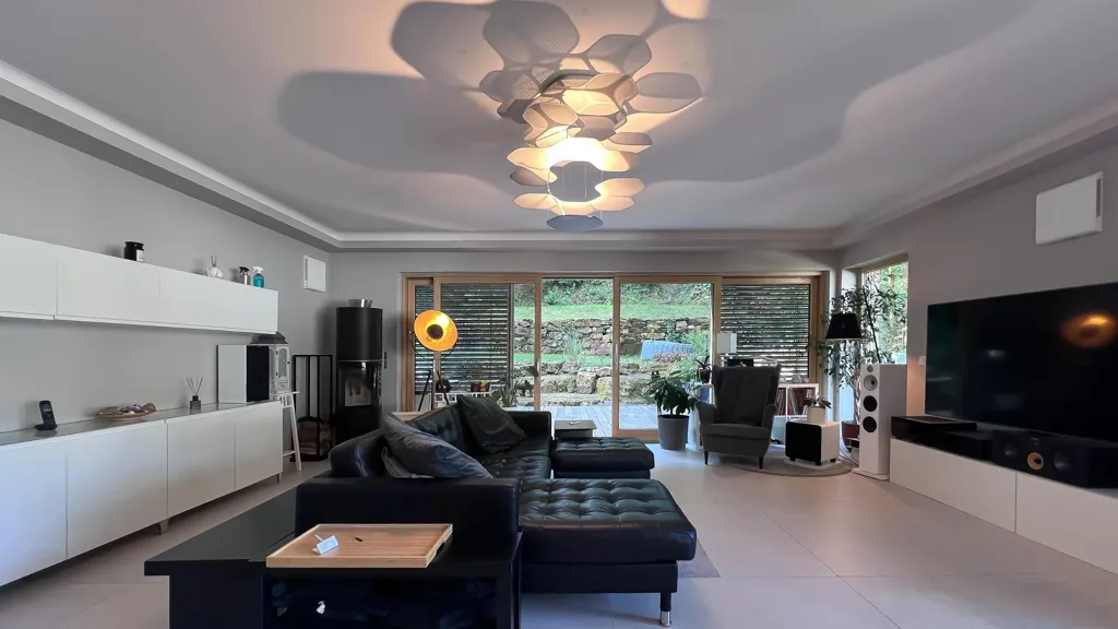 Living Room - Luxury House with Solar Panels in Sandweiler