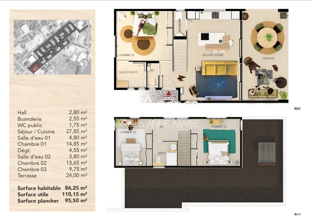 Plan - Villa Moderne avec Jardin à Baie-Mahault