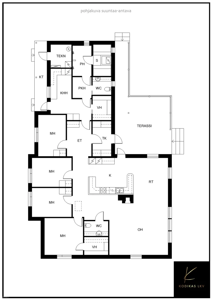 Floor Plan - Spacious Detached House with Garden in Heinola