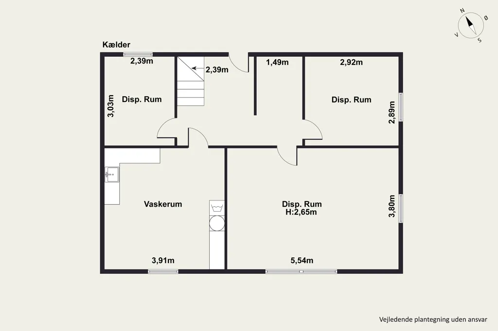 Floor Plan - Rustic Villa with Garden in Viborg