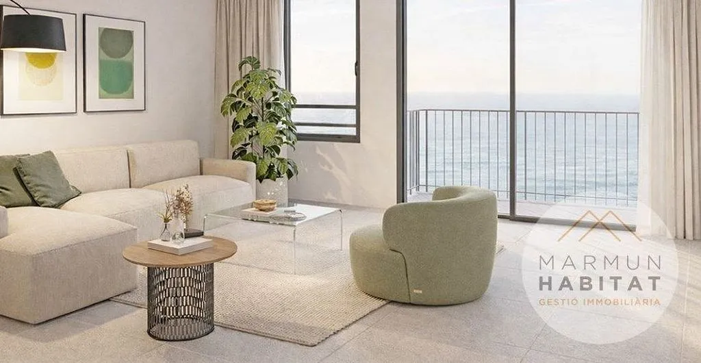 Salón - New Flat with Sea View in Arenys de Mar