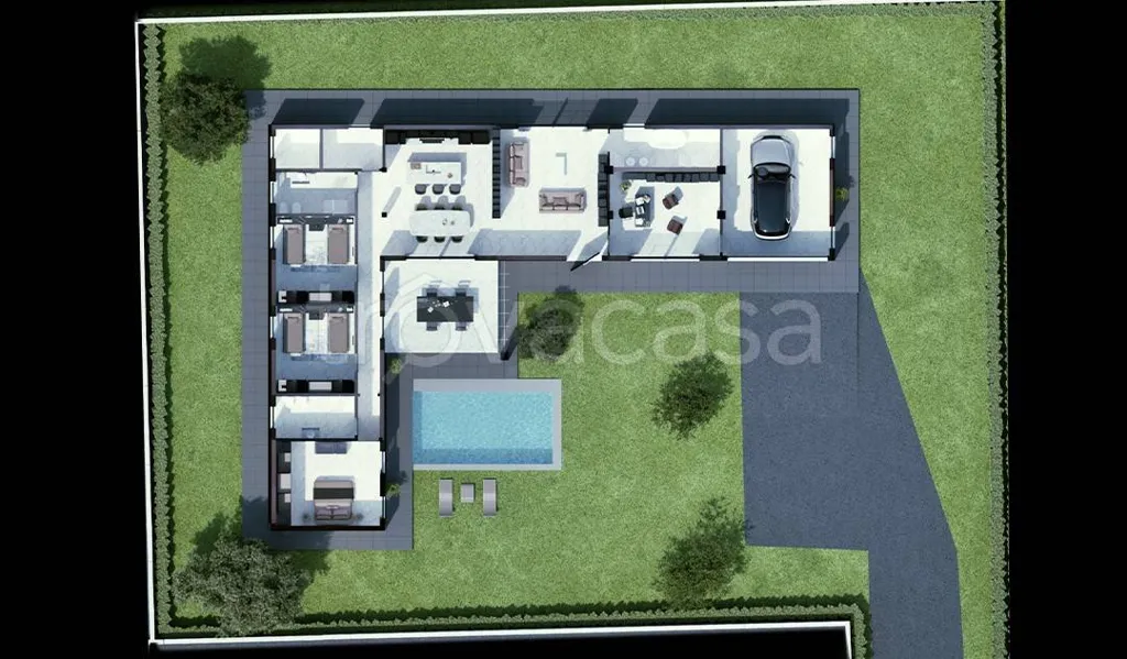 Plan - Luxury Villa with Pool in Turin