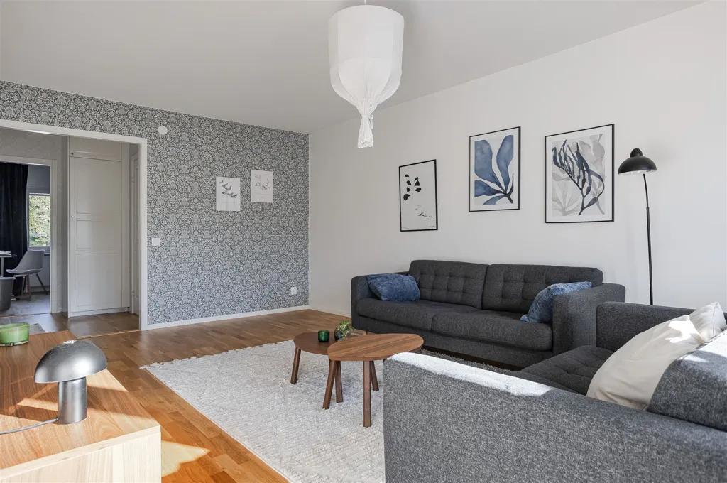 Living Room - Renovated Flat with Balcony in Sundsvall