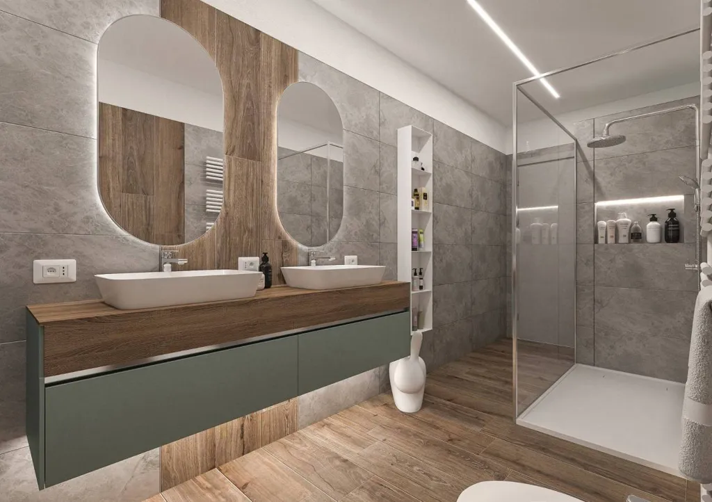 Bathrooms - Apartment with Large Terrace in Corciano