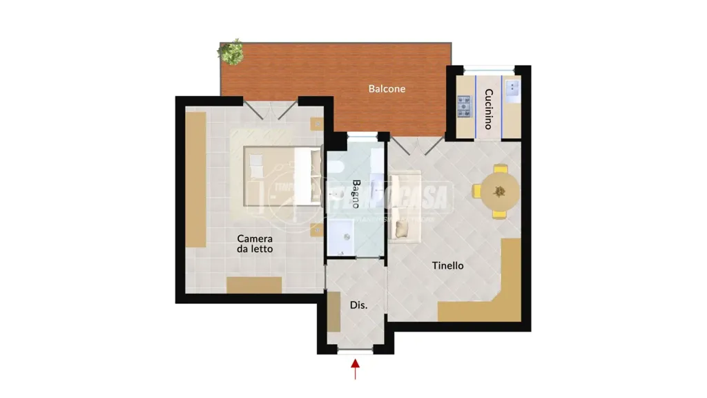 Plan - Balcony Flat in Collegno