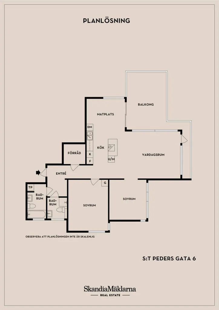 Plaan - Apartment with Balcony in Helsingborg