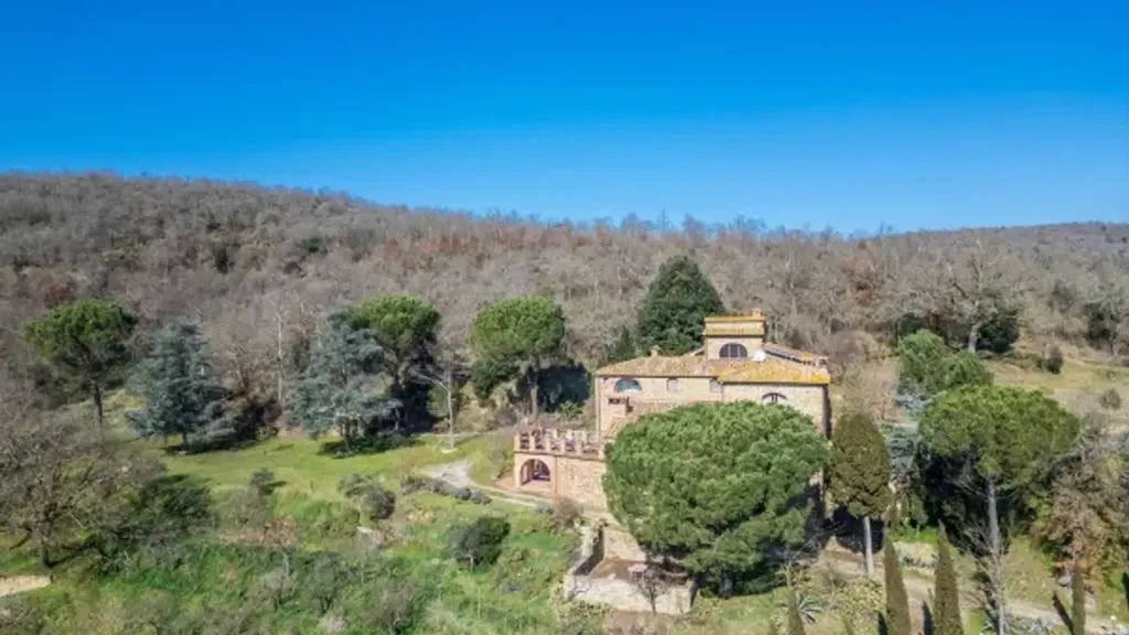 Vue aérienne - Luxury Villa with Pool in Sinalunga, Tuscany