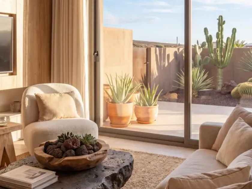 Séjour - New Build Flat with Garden in Corralejo