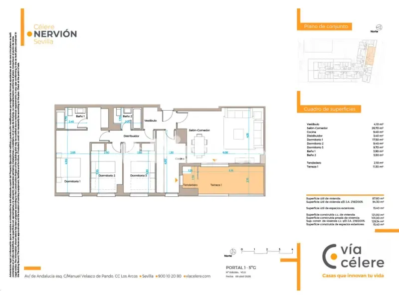 Plan - New Flat with Terrace in Avenida de Andalucía