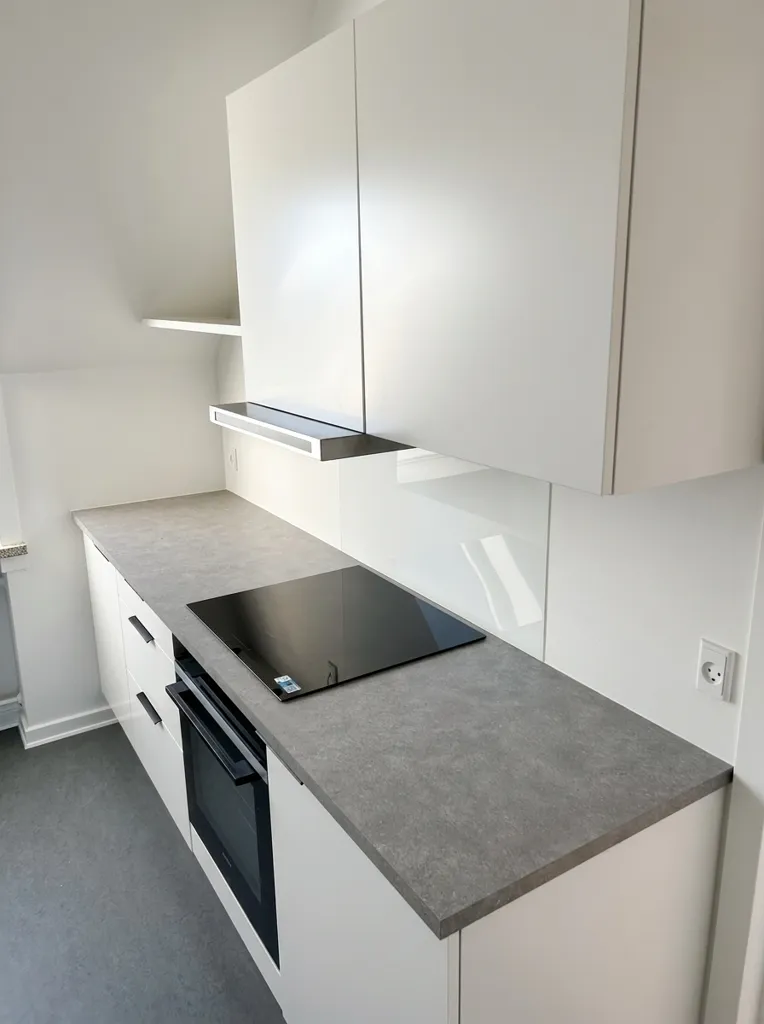 Kitchen - 3-Room Apartment with Garden View in Næstved