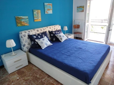 Bedrooms - City Centre Apartment with Balcony in Loano