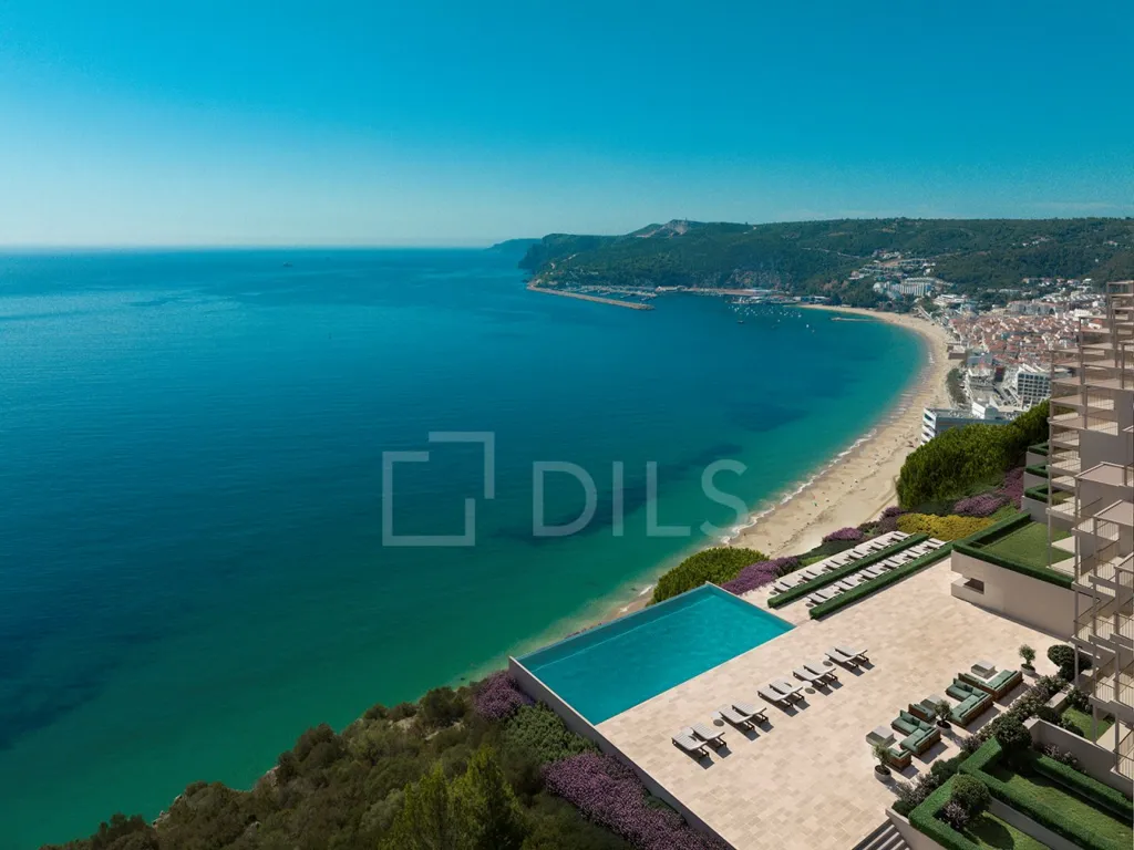 Õhuvaade - T0 Apartment with Ocean View in Sesimbra