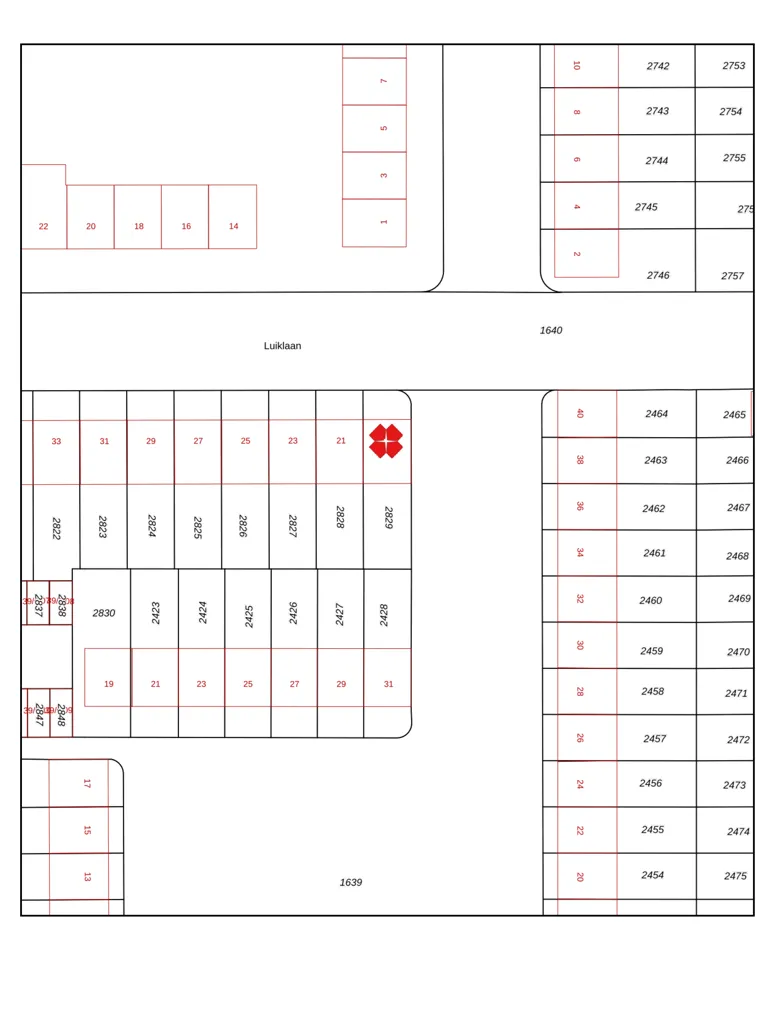 Plan - Modernised Corner House with Garden in Tempel