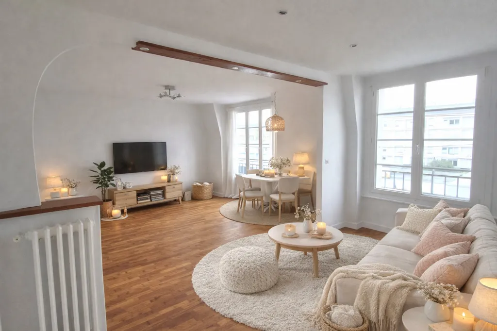 Séjour - Appartement T3 avec Garage à Brest Lanrédé